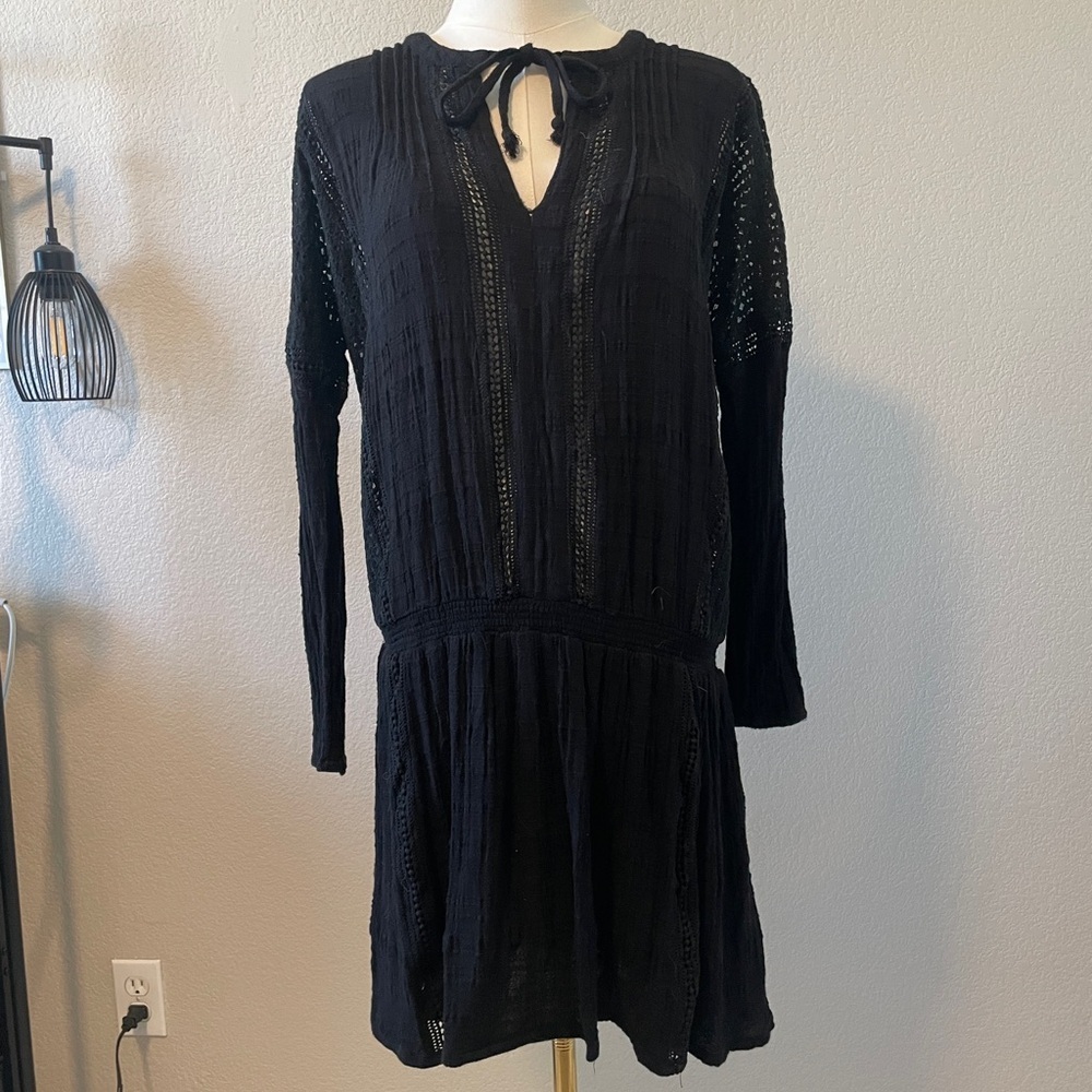Free People Black Long Sleeve Dress
